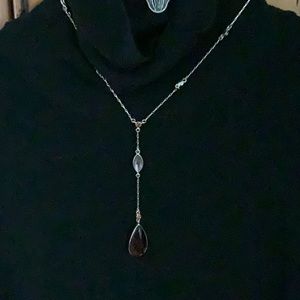 Lia Sophia garnet drop necklace